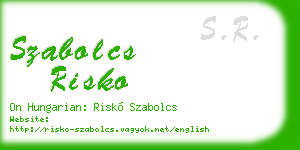 szabolcs risko business card