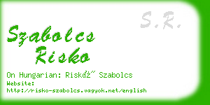 szabolcs risko business card